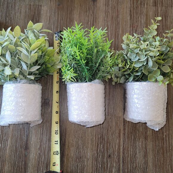 COPY - Set of 3 Small Artificial Potted Plants – Faux Greenery for Home & Offic… - Picture 2 of 4